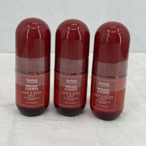 Set of 3 Rouge Cherry BeWell by NatureWell Hair & Body Mist 6.7oz, New & Sealed!